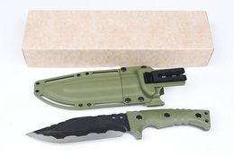 Top Quality M32 Strong Survival Straight Knife 8Cr13Mov Stone Wash Drop Point Blade Full Tang GFN Handle Outdoor Tactical Knives with Kydex