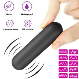 Vibrators USB Charge Mini Powerful Bullet Vibrator Women Clitoral Stimulator Vaginal G Spot Masturbation Erotic Adult Sex Toys 231124