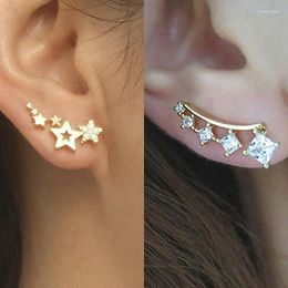 Stud Earrings Selling Simple Stylish Star Women Drop Shiny White Zircon Exquisite Female Earring Fashion Jewellery