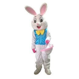 Christmas Easter Rabbit Mascot Costume Top Quality Halloween Fancy Party Dress Cartoon Character Outfit Suit Carnival Unisex Outfit Advertising Props