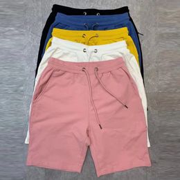 Men's Shorts 40KG-100KG Summer Cotton Soft Mens Drawstring Waist Black White Yellow Pink Casual Shorts 4XL 5XL 230412