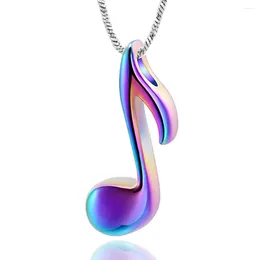 Pendant Necklaces Cremation Jewellery Music Note Urn For Ashes Women/Men Stainless Steel Keepsake Memorial Locket