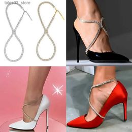 Anklets Full Crystal High Heel Anklet For Women Ankle Bracelet Leg Chain Crystal Foot Bracket Jewellery Sandals Accessories 1pc G1X0 Q231113