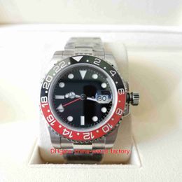 CLEAN Factory Mens Watch CF Super Version 40mm GMT 126710 Reddish black Bezel 904L Steel LumiNova Watches CAL 3186 Movement Mechanical Automatic Mens Wristwatche