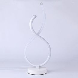 Table Lamps Modern LED Stand Lamp Helical Shape Nightstand Art Decoration Atmosphere Low Energy Consumption For Living Room