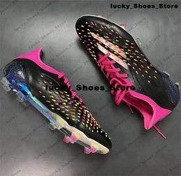 Soccer Cleats Football Boots Firm Ground Mens Predcopx FG Size 12 Soccer Shoes Us12 Sneakers Eur 46 botas de futbol Women Us 12 Football Cleats Soccer Boots Black Kid