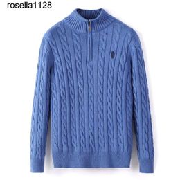23ss Mens Sweater Designer Polo Half Zipper ralphs Hoodie Long Sleeve Knitted Collar Fashion brand Men Woman Laurens Embroidery Advanced sweater