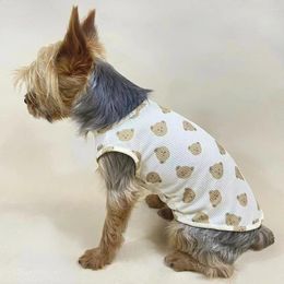 Dog Apparel Puppy Vest Spring Summer Pet Cute Cartoon Pullover Cat Soft Desinger Shirt Small Fashion Clothes Yorkie Chihuahua Maltese