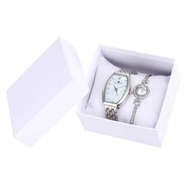 Women's bracelet quartz watch fashion casual versatile women's two piece set gift box Watch