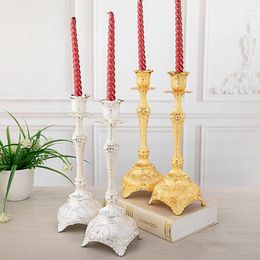 Candle Holders 2pcs/pair Gold/silver Metal Candlestick Christmas Decoration Home Table For Stick ZT162