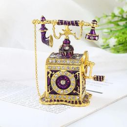 Jewelry Pouches Fashion Creative Telephone Modeling Metal Artifact Home Decoration Storage Box Gift