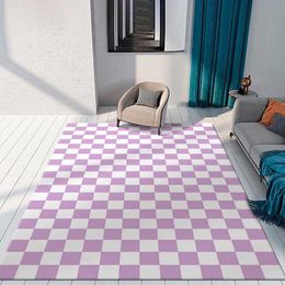 Carpets Color Checkerboard Plaid Carpets for Living Room Decoration Large Rugs for Bedroom Decor Carpet Washable Rug Floor Mats for Home W0413