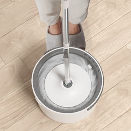 Mops Floor rotating mop with circular bucket cleaning tool household accessories cloth crushing tool broom rotating product cleaning ceramic tiles 230412