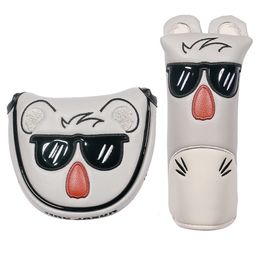Other Golf Products Cute Koala Golf Putter Cover Magnetic Closure For Mallet Blade Putter Synthetic Leather Golf Headcover 231113