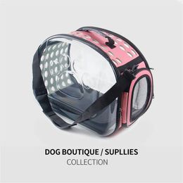 Dog Pet shoulder bag cat outdoor travel breathable handbag puppy and kitten capsule transparent portable 231110