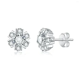 Stud Earrings EM4021 Lefei Fashion Trendy Classic Luxury Moissanite Design Fine 0.5ct Snow Charms Women Silver 925 Party Jewelry Gift