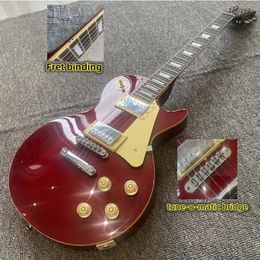 Customised electric guitar, red Colour difference finish, rose wood fingerboard, chrome alloy hardware, 2 pickup trucks, free shipping