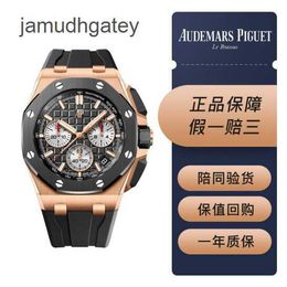 Ap Swiss Luxury Watch Epic Royal Oak Offshore Series 26420ro New Rose Gold Ceramic Ring Chronograph Men's Fashion Leisure Business Sports Machinery Watch 2lkf