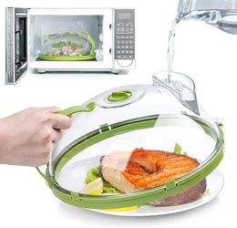 Hoses Microwave Cover for Food Splatter with Handle and Water Storage Box Kitchen Gadgets Accessories 231113