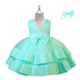 Girl Dresses Flower Baby Clothing Princess Dress Kids Lace Wedding Ballet Clothes Children Party Tutu For 1 Year Birthday