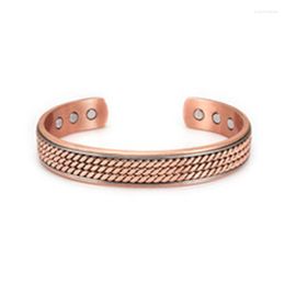 Bangle Twisted Magnetic Copper Bracelet Health Energy Adjustable Open Cuff Bracelets Bangles For Women