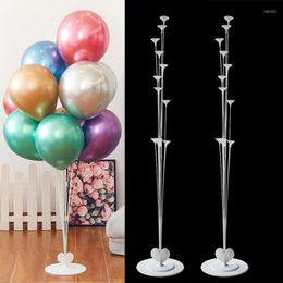 Party Decoration 2 Sets 11 Tube Plastic Balloons Stand Wedding Balons Column Baby Shower Baloon Decor Adult Birthday