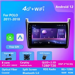 Android 12 Car Video GPS Navigation For VW POLO 2011-2018 Radio Stereo Bluetooth Multimedia Head Unit 9" Super Slim Touch Screen