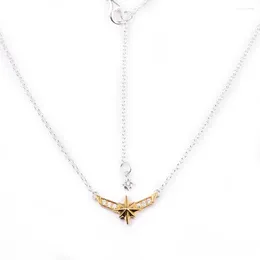 Pendants Signature Star Two Tone Pendant & Necklace Crystals 925 Sterling Silver Jewellery For Woman Elegant Fashion