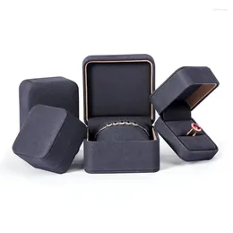 Jewelry Pouches 2023 Box Organizer Quality PU Leather Ring Pendant Brooch Earrings Gift Packaging Storage Display Case For Wedding