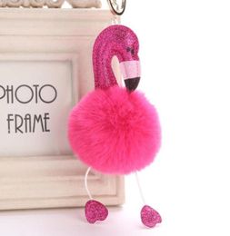 Bolsa feminina Flamingo Chain Chain Ring Nice Purse Keychain Keys Titular Charm Bolsa Carro Acessórios Pingentes de Pingente Presente 4538375