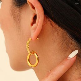 Dangle Earrings Vintage Punk Geometric For Women 925 Silver Needle Twist 3 Layer Splice Design Thin Face Ear Stud Jewelry Accessories