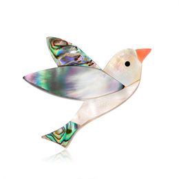 Bird Animal Brooch Jewellery Natural Abalone Shell bird shaped rhinestone brooches Corsage pins fashion women Jewellery