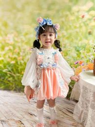 Girl Dresses 2023 Girls Spanish Clothes Summer Children Lolita Princess Ball Gowns For Baby Birthday Party Lace Infant Vestidos