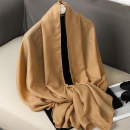 Scarves Women Autumn Winter Solid Soft Linen Cotton Scarf Shawl Fashion Luxury Long Lady Sun Protection Bandana Foulard Hijab 80 180CM