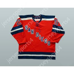 Custom GENE PEACOSH SAN DIEGO MARINERS HOCKEY JERSEY NEW Top Stitched S-M-L-XL-XXL-3XL-4XL-5XL-6XL