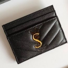 2023 new Designer Card Bag Card Holders caviar woman Card holder wallet Designer pure Colour genuine leather Pebble texture luxury wallet