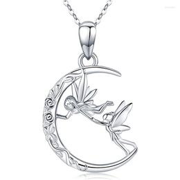 Chains 2023 Jewellery Exquisite Moon Rose Fairy Pendant Necklace Women's Gift Wholesale