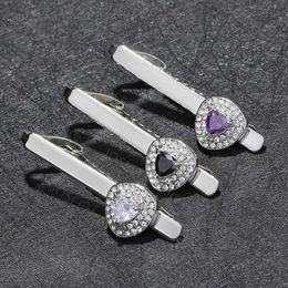 Cuff Links New Fashion Cards A Tie Clip musical note Cufflink For Men Golden Crystal Tie Collar Pin Jewely Wedding Gift J230413