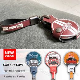 Key Rings limited edition Key Case For MINI COOPER Car Leather Key Cover Key Chain F54 F55 F56 F60 Interior Accessories Decoration Stylin J230413