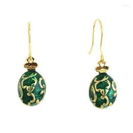 Dangle Earrings YAFFIL Vintage Egg Charms Women Hooks Fashion Jewellery Brass Hand Enamelled Gold Plating