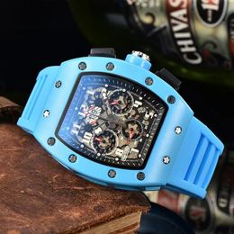 2023 New men's watch full function 6-pin adjustable calendar fashion sports trend watch business quartz women's watch