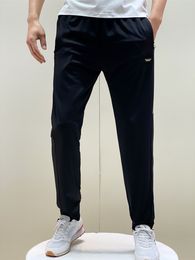 Men Pants Splicing Sports Casual Sportswear Trousers Couple Cotton Fashion Embroidered Logo Running Sweatpants