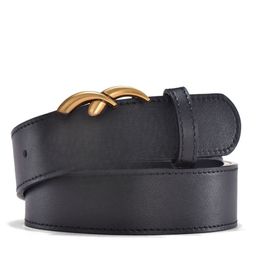 High-End Lychee Leather Designer belts for Men and Women with Big Gold Bars and Black Buckles - Perfect for Business and Casual Wear