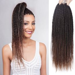 1B 30 Senegalese Twist Crochet Hair 2 Tone Mixed Black/Blonde Crochet Twist Braids Small Crochet Twist Braiding Hair