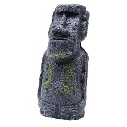 Decorations Easter Island Mini Statue Accessory Pipe Fish Tank Aquarium Decoration OrnamentBrand 231113