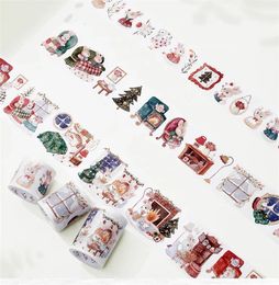 Window Stickers Adhesive Stickers 3RollsSet Lovely Christmas Eve Rabbit Dream Die Cut Washi Tape School Supplies DIY Scrapbooking Card Making Decor Sticker 231110