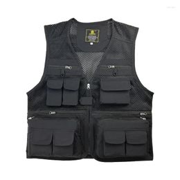 Hunting Jackets Unloading Men's Vest Tactical Webbed Work Sleeveless Jacket Male Gear Coat Summer Pographer Waistcoat Tool Many Pocket