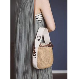 Big straw bags summer style woody designer totes bag with dust pocket woven borse cross body shoulder short handle luxurys handbags pretty XB015 E23