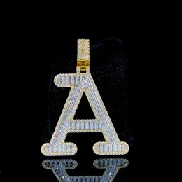 A Initial Luxury Letter Moissanite Diamond Pendant Fine Jewellery 925 Sterling Silver Custom Letter Pendant At Wholesale Price