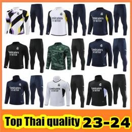 2023 2024 Real Madrid Soccer Tracksuit 23 24 Half Pulled Long Sleeves Football Training Suit Jogging Kits Men Kids Jacket Chandal Futbol